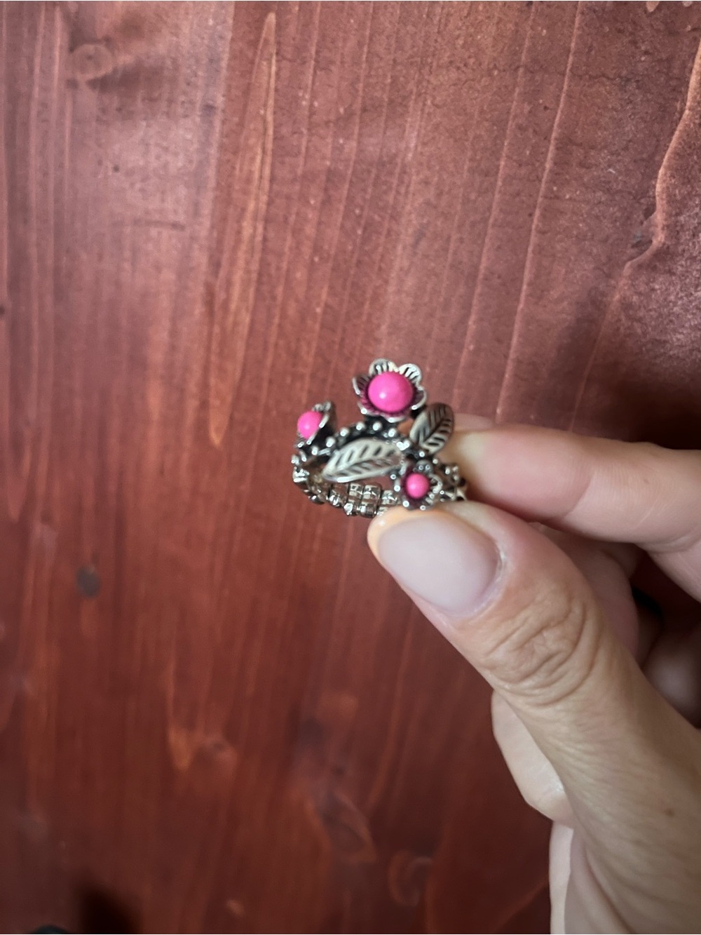 ✨Floral Pink Stone Ring✨